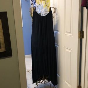 Beautiful Navy Blue hi-low maxi dress